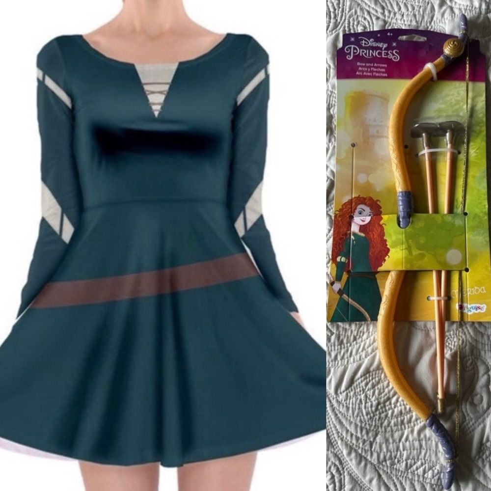 Merida Skater Dress & NWT Bow & Arrow Set (Women’s Large)